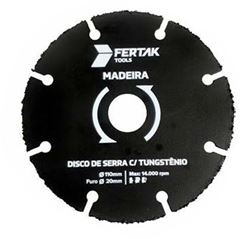 DISCO SERRA TUNGSTENIO PARA MADEIRA 110X20MM FERTAK