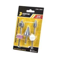 KIT PONTA MONTADA 1/4” C/5PCS FERTAK