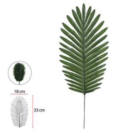 PLANTA ARTIFICIAL FOLHA PALMEIRA VERDE 45CM FLORARTE