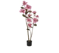 PLANTA ARTIFICIAL MAGNOLIA REAL TOQUE C/POTE ROSA 1,2M FLORARTE