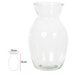 VASO DECORATIVO VIDRO FLOREIRA HAITY TRANSPARENTE FLORARTE