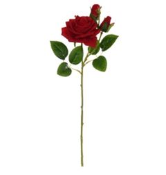 PLANTA ARTIFICIAL ROSA AVELUDADO VERMELHO 43CM FLORARTE
