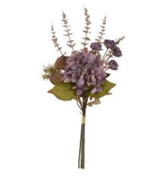 PLANTA ARTIFICIAL HORTENSIA LILAS OUTONO COM FITA 55CM FLORARTE