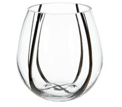 VASO DECORATIVO VIDRO TRANSPARENTE/PRETO 17CM FLORARTE