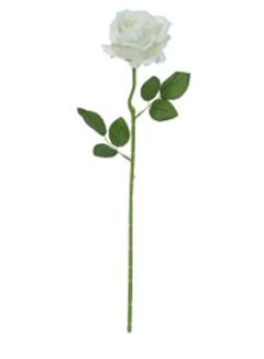 PLANTA ART.ROSA AVELUDADO BRANCA 51CM FLORARTE