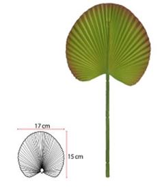 PLANTA ARTIFICIAL FOLHA LEQUE VERDE OUTONO 36CM FLORARTE