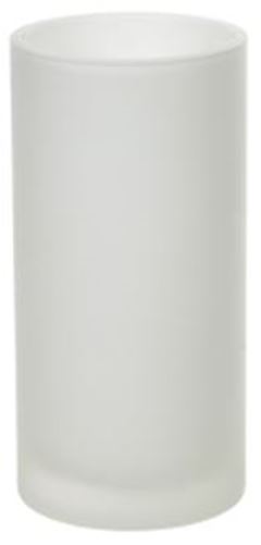 VASO DECORATIVO VIDRO BRANCO 24,5CM FLORARTE