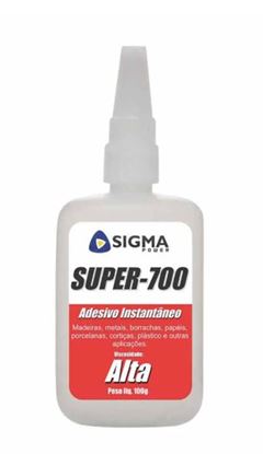 ADESIVO INSTANEO SUPER-700 100G VISCOSIDADE ALTA SIGMA