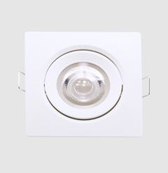 SPOT EMBUTIR QUADRADO BRANCO 5W 3000K AMARELA FÊNIX KIAN