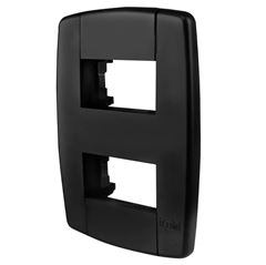 PLACA 4X2 2 MÓDULOS SEPARADOS PRETA LEV ILUMI