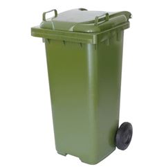 LIXEIRA COM RODAS 120L PRETA NEW TURTLE