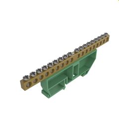 KIT BARRAMENTO NEUTRO 16 FUROS C/SUP. VERDE SOPRANO