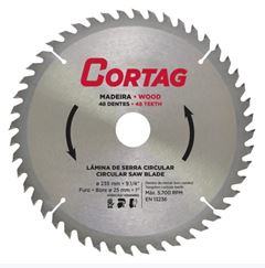 DISCO SERRA VIDEA 9.1/4'' 48 DENTES PARA MADEIRA CORTAG