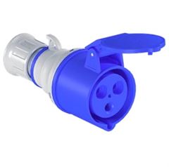 PLUG INDUSTRIAL ACOPLAMENTO 16A 2P+T 200/250V AZUL ELETROMAR