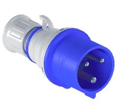 PLUG INDUSTRIAL 16A 2P+T 200/250V AZUL ELETROMAR