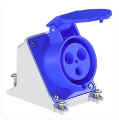 TOMADA INDUSTRIAL DE SOBREPOR 32A 2P+T 200/250V AZUL ELETROMAR