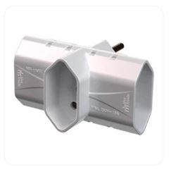 PLUG 3 SAIDAS 10A 2P+T 250V BRANCO MEC-TRONIC