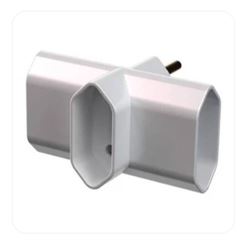 PLUG 3 SAIDAS 10A 2P 250V BRANCO MEC-TRONIC