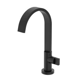 TORNEIRA PARA LAVATÓRIO DE MESA BICA ALTA FLOW PRETO MATTE CELITE