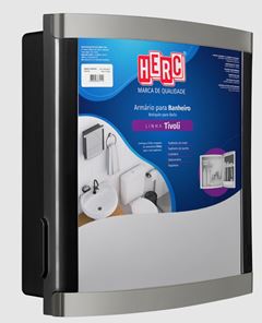 ARMARIO PARA BANHEIRO TIVOLI PRETO CINZA HERC