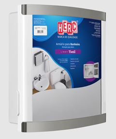 ARMARIO PARA BANHEIRO TIVOLI BRANCO CINZA HERC