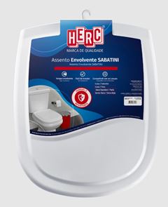 ASSENTO SANITARIO COM TAMPA ENVOLVENTE SABATINI CINZA CLARO HERC