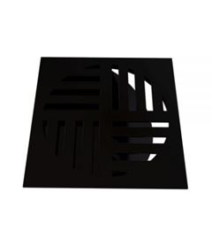 GRELHA QUADRADA COM FECHO AUTOMÁTICO 100MM PRETA ESTRELA