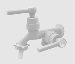 TORNEIRA ABS MAQUINA/TANQUE ALAVANCA BRANCA JADDEM