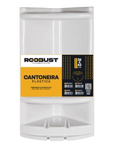 PORTA SHAMPOO PLASTICA PARA BANHEIRO BRANCA ROOBUST