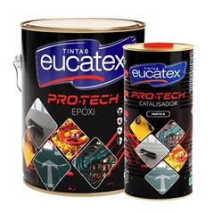 ESMALTE EPÓXI 2,7L+ CATALISADOR 900ML CINZA MÉDIO PRO-TECH EUCATEX