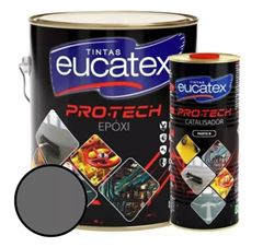 ESMALTE EPÓXI 2,7L+CATALISADOR 900ML CINZA ESCURO PRO-TECH EUCATEX