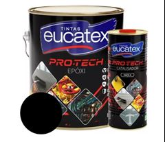 ESMALTE EPÓXI 2,7L+CATALISADOR 900ML PRETO PRO-TECH EUCATEX