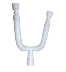 SIFÃO DUPLO BRANCO 72CM SOCEL