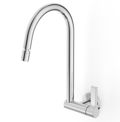 TORNEIRA METAL COZINHA PAREDE BICA MOVEL LIX AREJADOR CROMADO CELITE