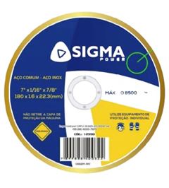 DISCO DE CORTE PARA INOX 12” SIGMA