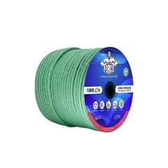 CORDA TRANÇADA POLIÉSTER VERDE 06MM CARRETEL COM 120 METROS FORCE