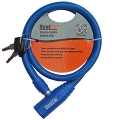TRAVA PARA BICICLETA REFORÇADA 6X65CM AZUL BESFTER