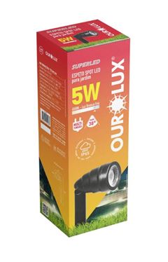 ESPETO LED PRETO 05W 6500K BRANCO OUROLUX