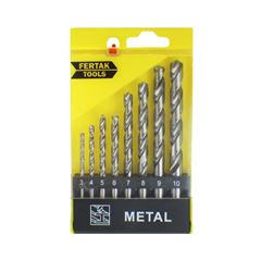 JOGO DE BROCA METAL COM 8 FERTAK