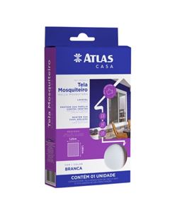 TELA MOSQUITEIRO POLIESTER 1,25X1,65MM BRANCA ATLAS