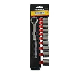 JOGO CHAVE SOQUETE 3/8” CR-V C/11 THOMPSON