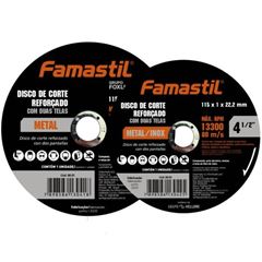 DISCO DE CORTE PARA INOX/FERRO 4.1/2” FAMASTIL