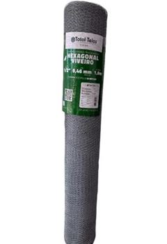 TELA HEXAGONAL VIVEIRO 1/2” FIO26 1,00MX50M TOTAL TELAS
