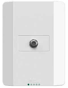 CONECTOR COAXIAL COM PLACA BRANCO MEC-TRONIC