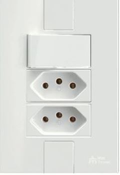 MEC-TRONIC SOFT 1 INTERRUPTOR SIMPLES + 2 TOMADA 10A BRANCO