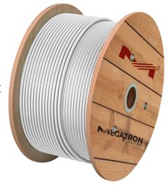 CABO COAXIAL RG06 95% C/300MT BRANCO MEGATRON
