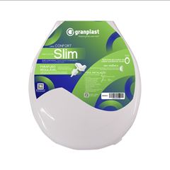 ASSENTO SANITÁRIO ALMOFADADO SLIM BRANCO GRANPLAST