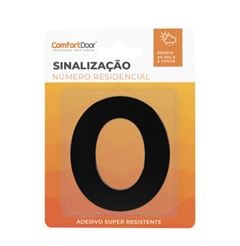 NÚMERO RESIDENCIAL PRETO N°0 COMFORTDOOR